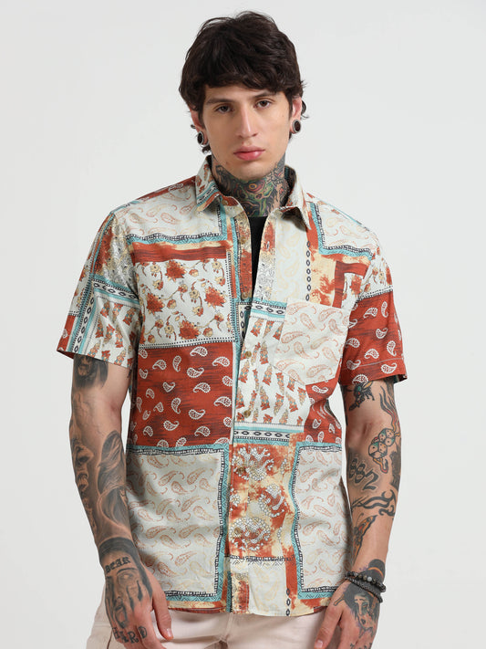 Banjara Printed Half - Sleeves Shirt
