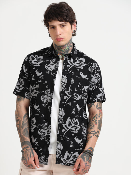 Graphic Printed Half - Sleeves Shirt