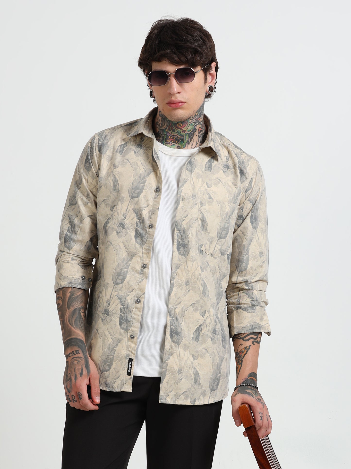 Floral Printed Cotton Shirt