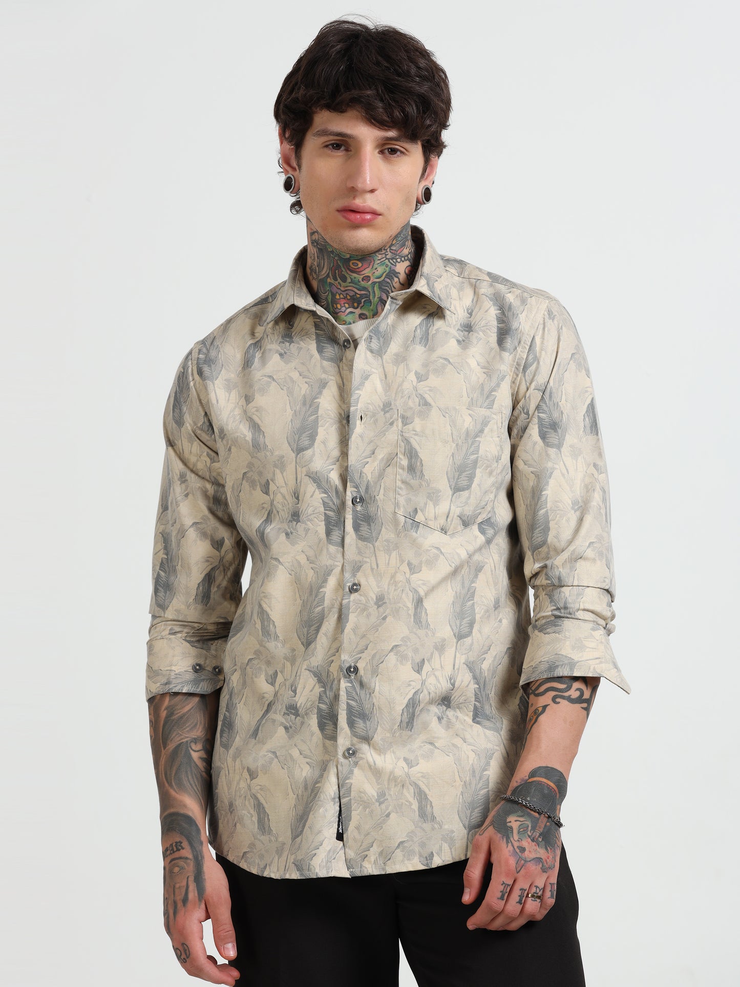 Floral Printed Cotton Shirt