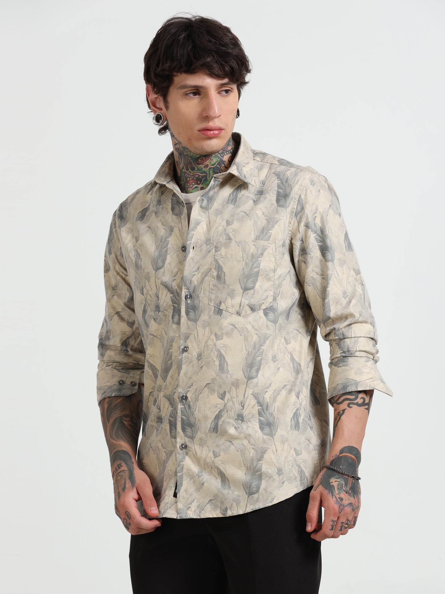 Floral Printed Cotton Shirt