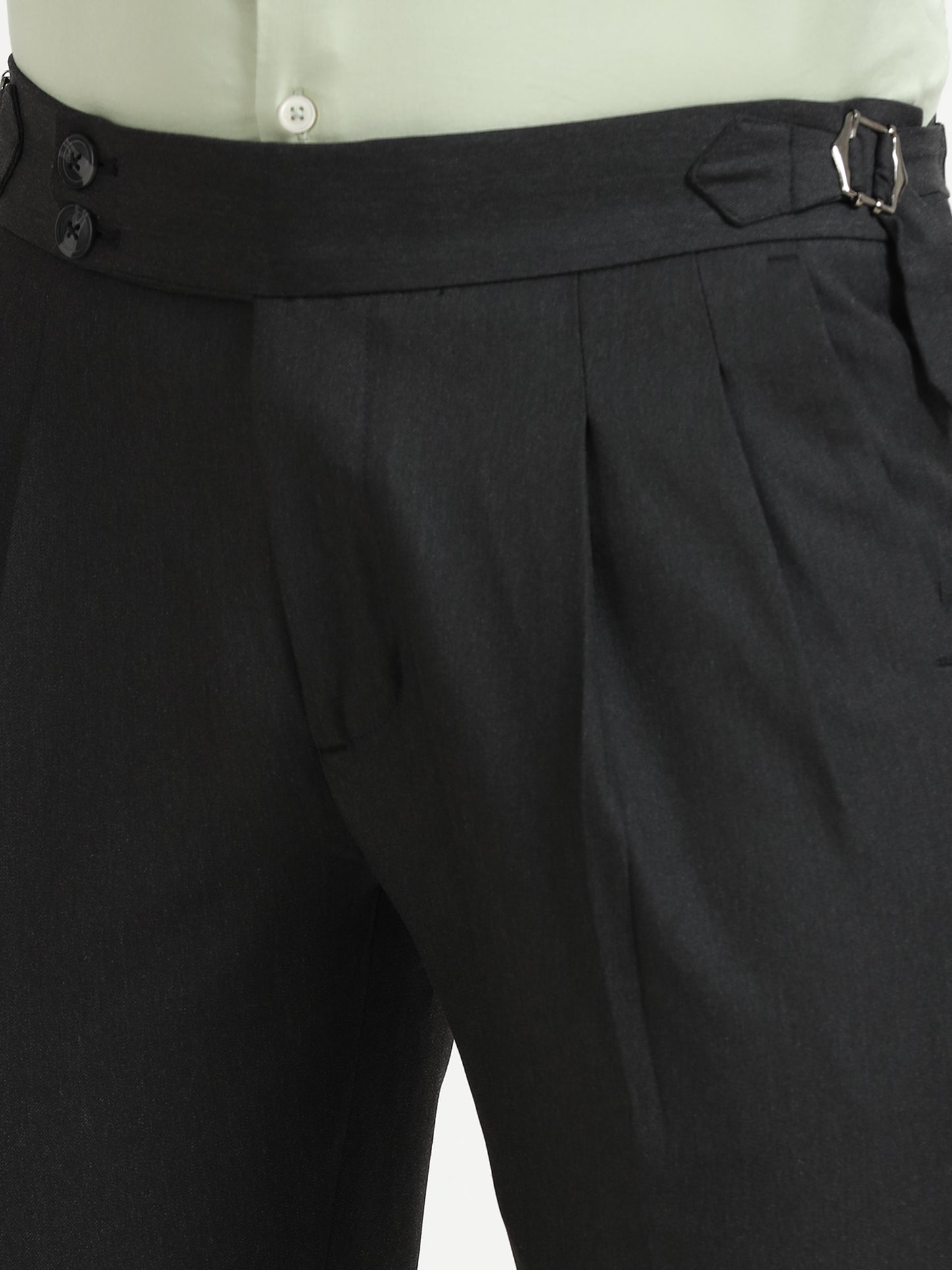 Black Double Pleated - Gurkha Pants