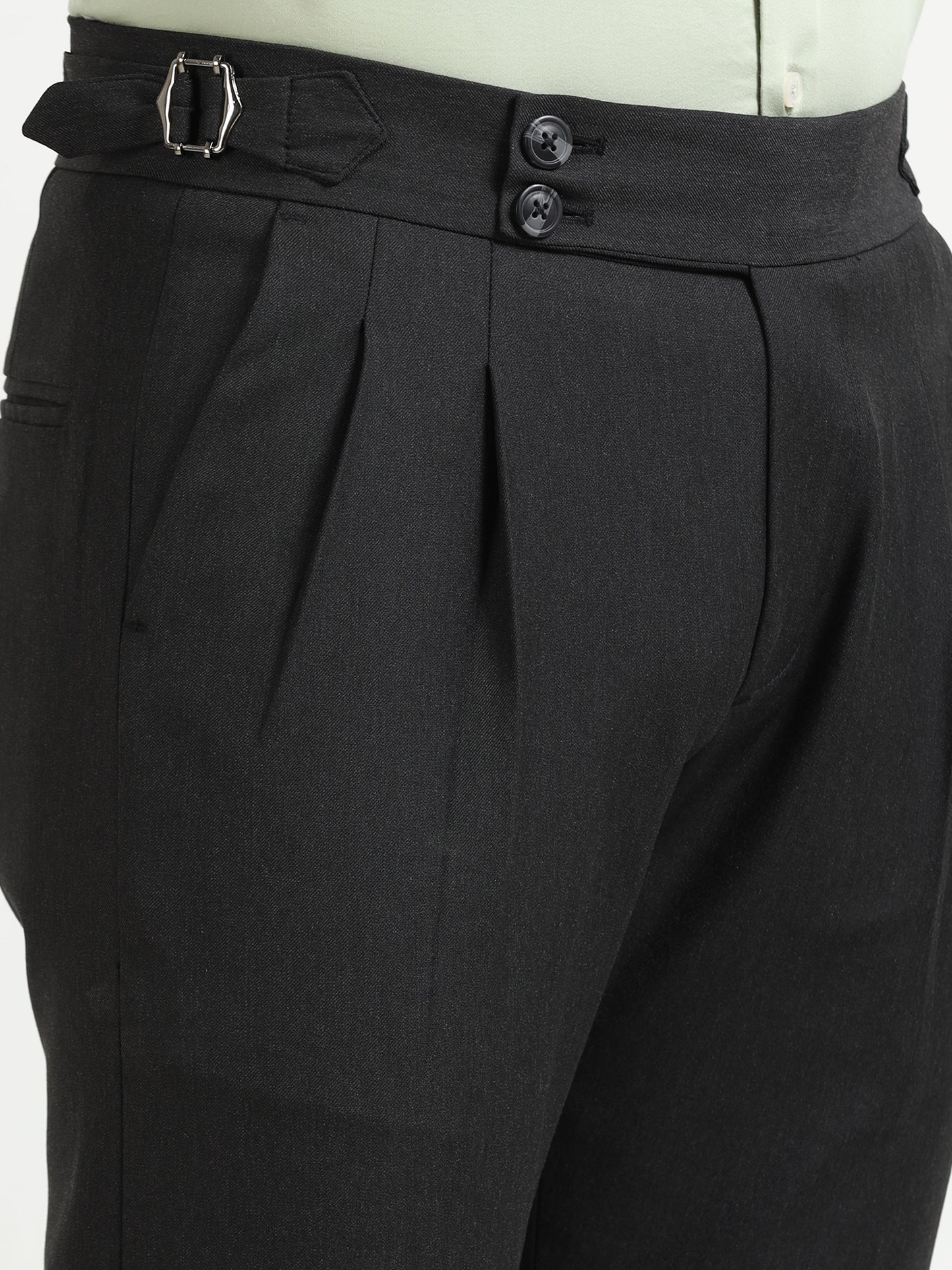 Black Double Pleated - Gurkha Pants