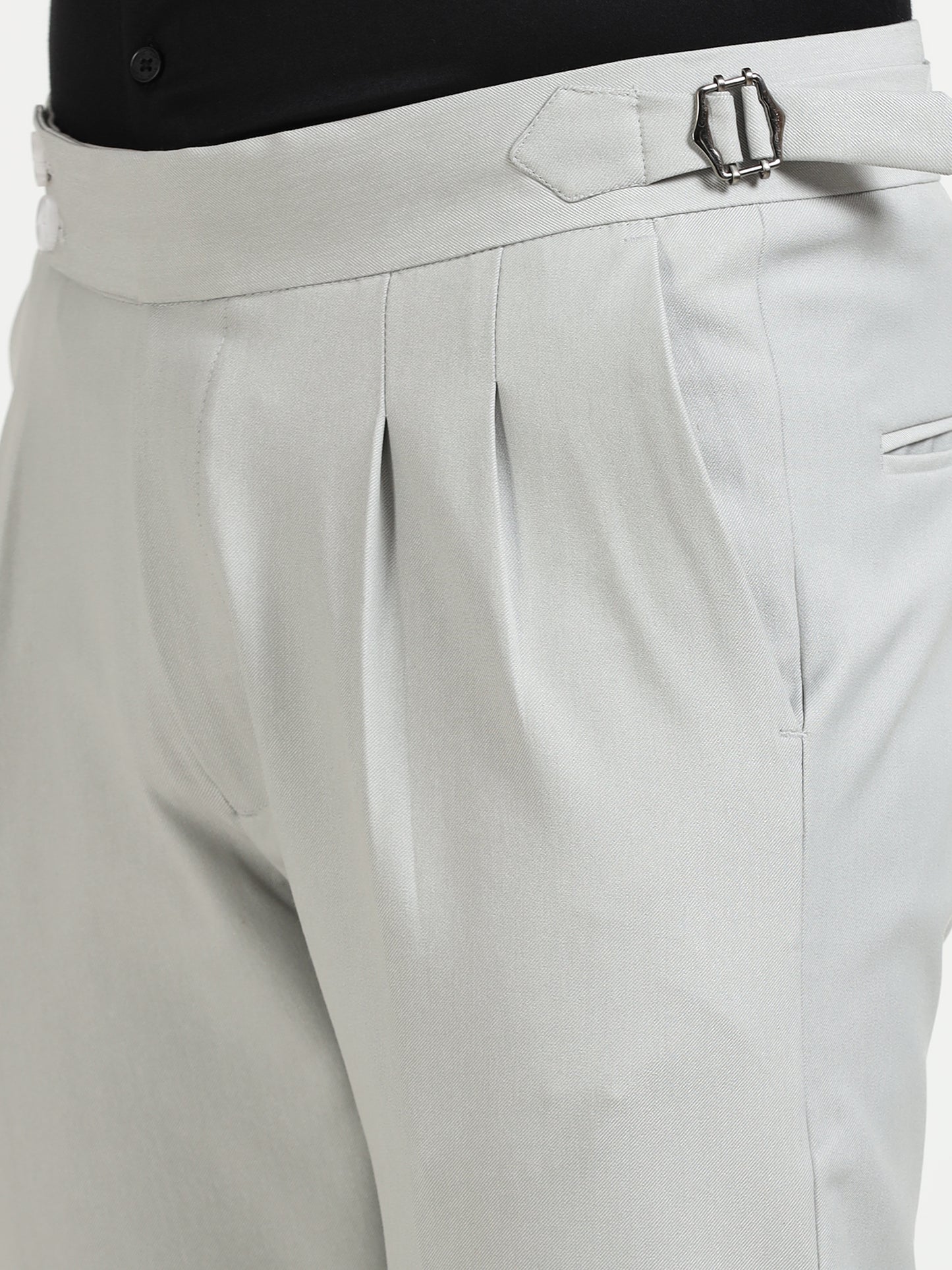 Light Grey Double Pleated - Gurkha Pants