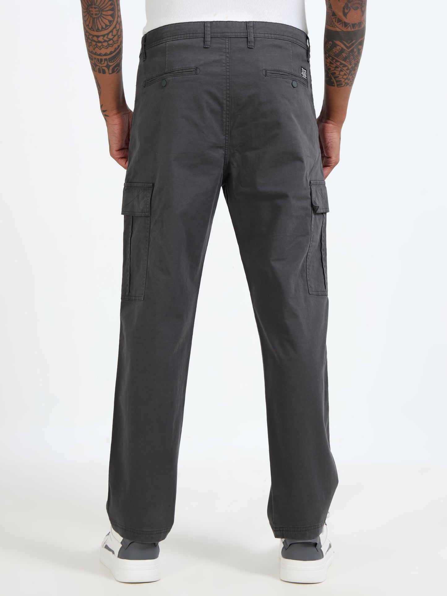 Rugged Cargo Trousers for Men - Grey