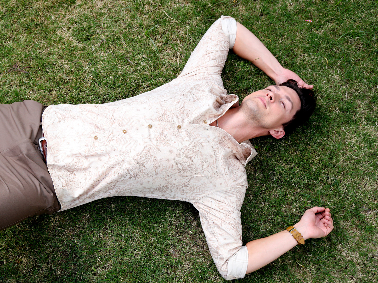 Brown Paisley Printed Shirt