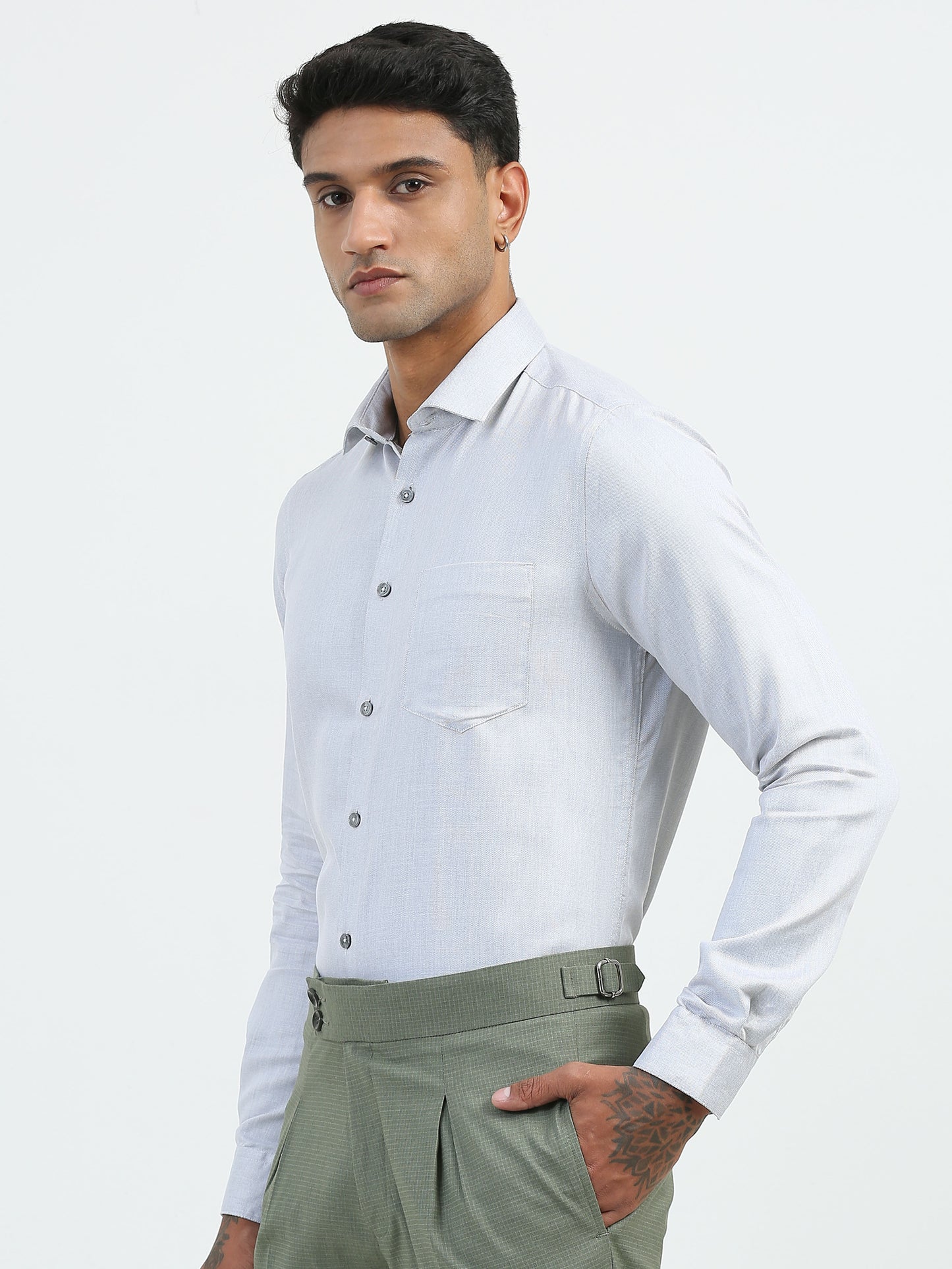 Light Blue Solid Shirt