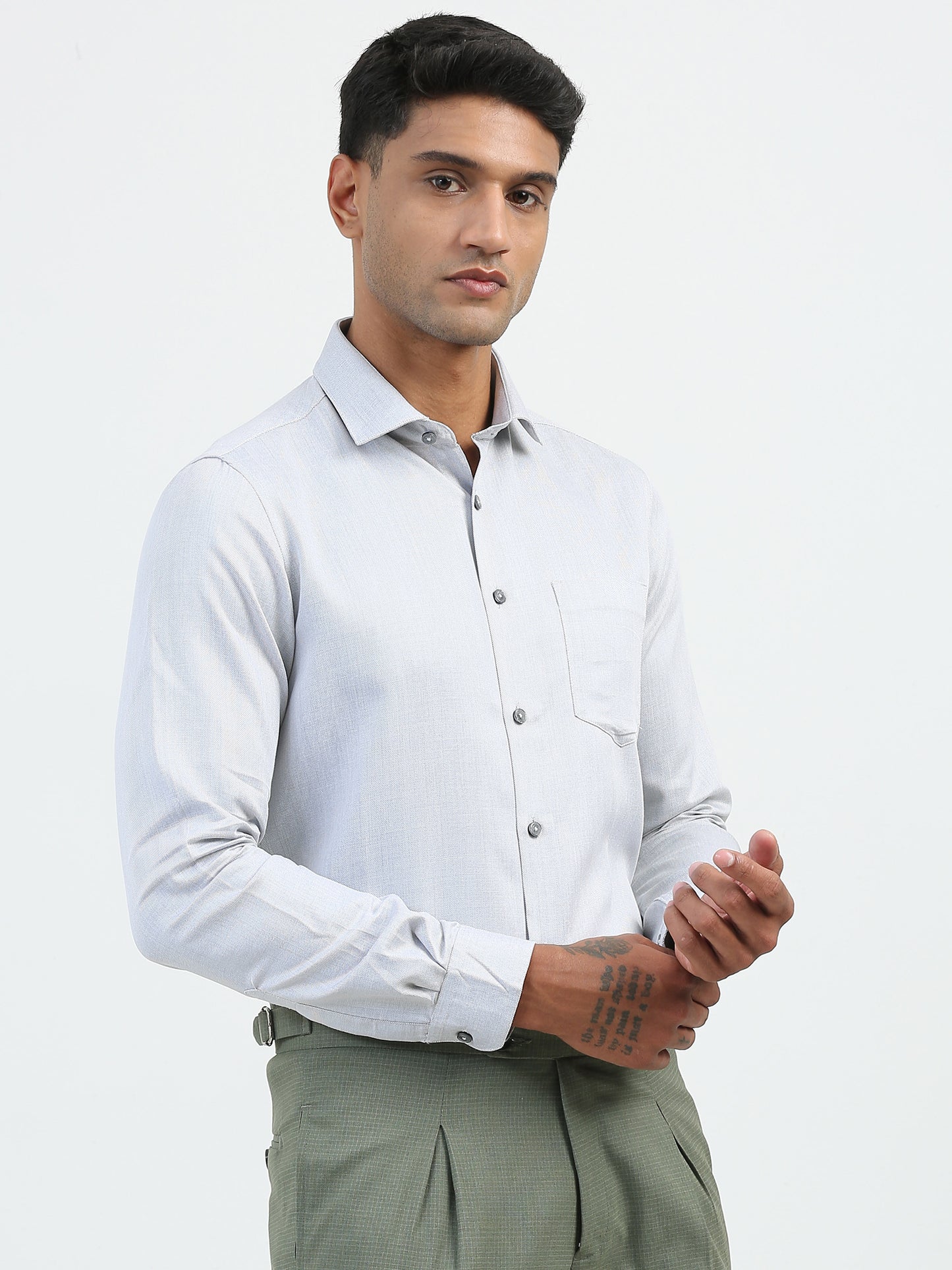 Light Blue Solid Shirt