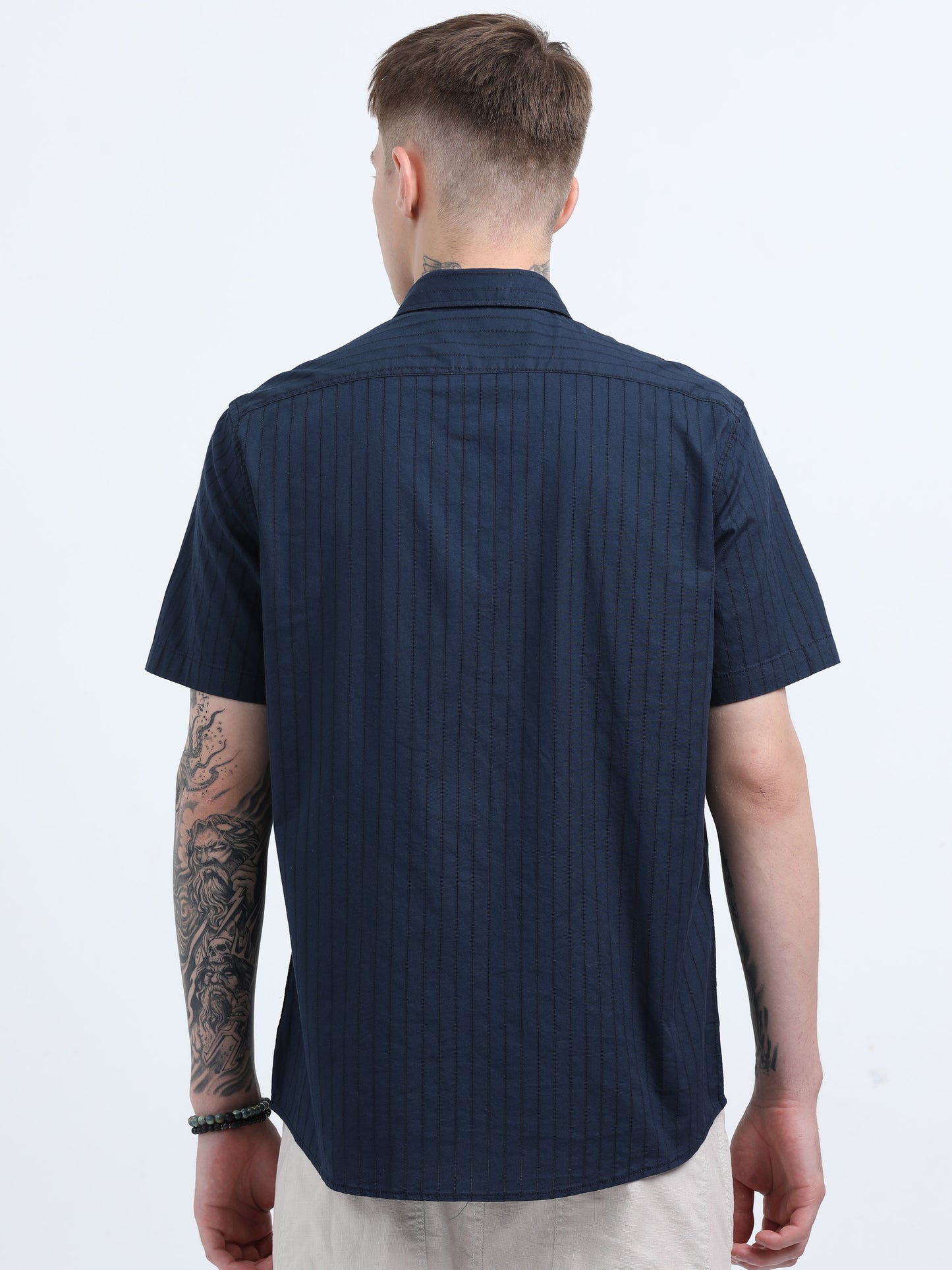 Martin Smith Men’s Regular Fit Cotton Half Sleeves Casual Shirt