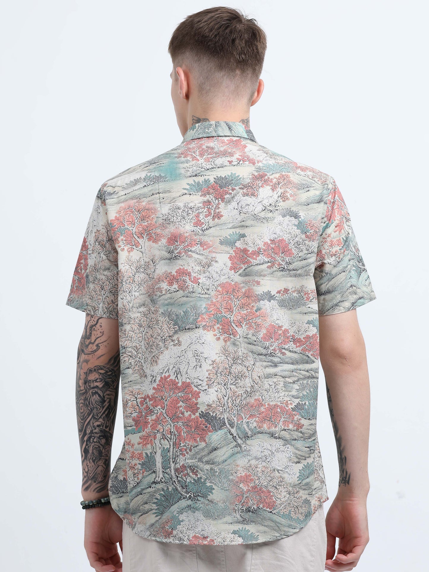 Martin Smith Men’s Regular Fit Linen Half Sleeves Casual Shirt
