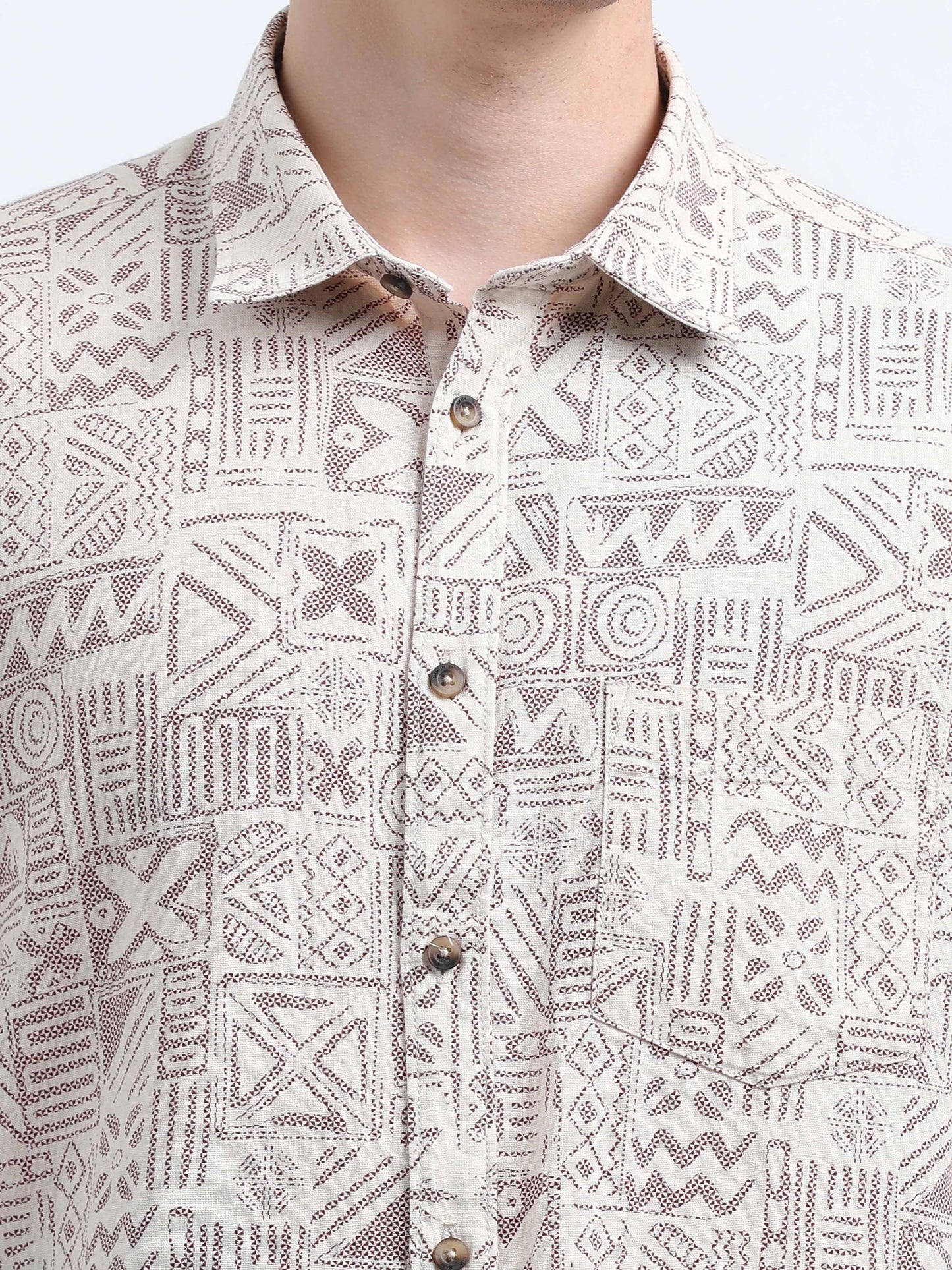 Martin Smith Men’s Regular Fit Cotton Half Sleeves Casual Shirt