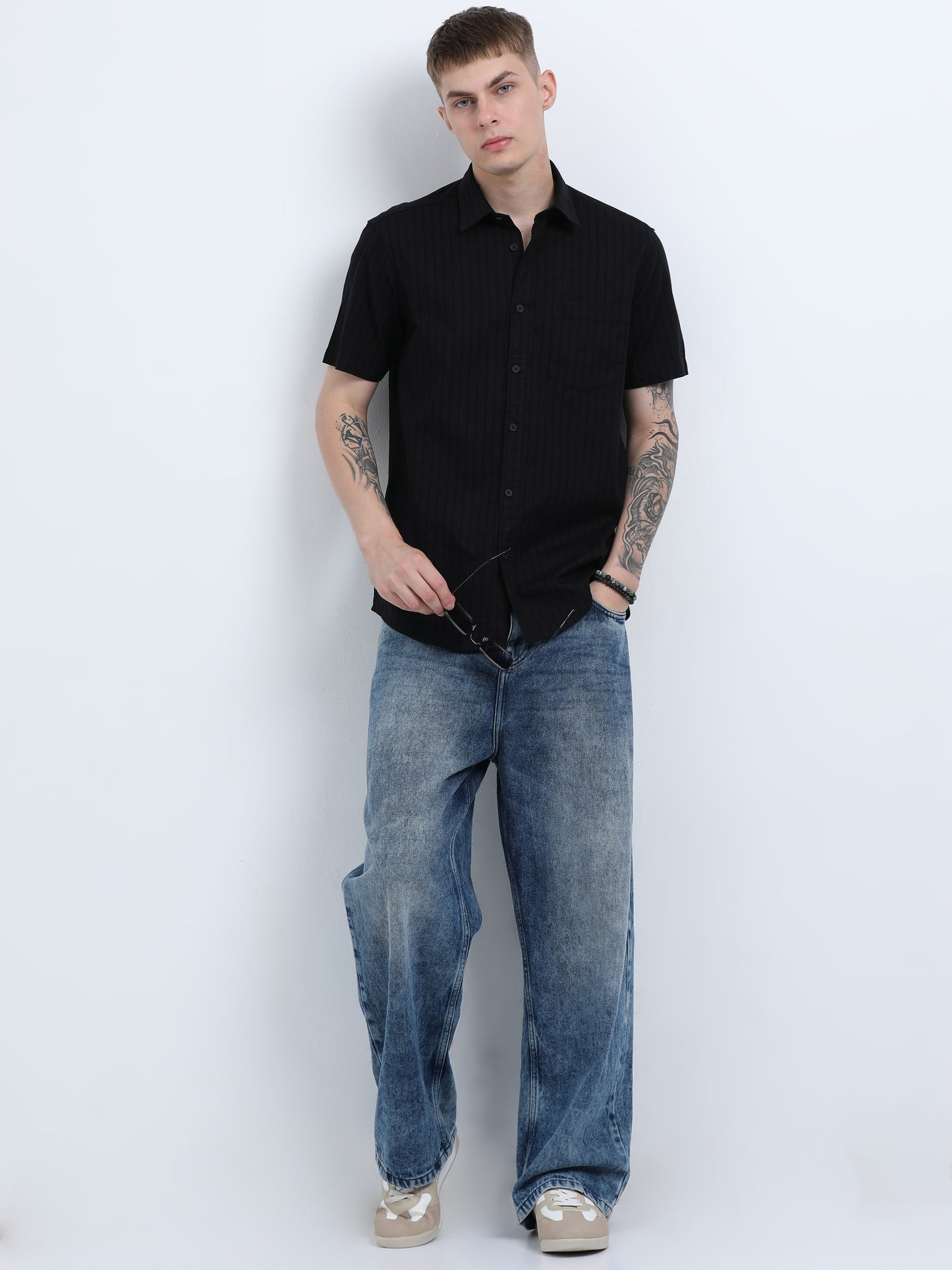 Martin Smith Men’s Regular Fit Cotton Half Sleeves Casual Shirt