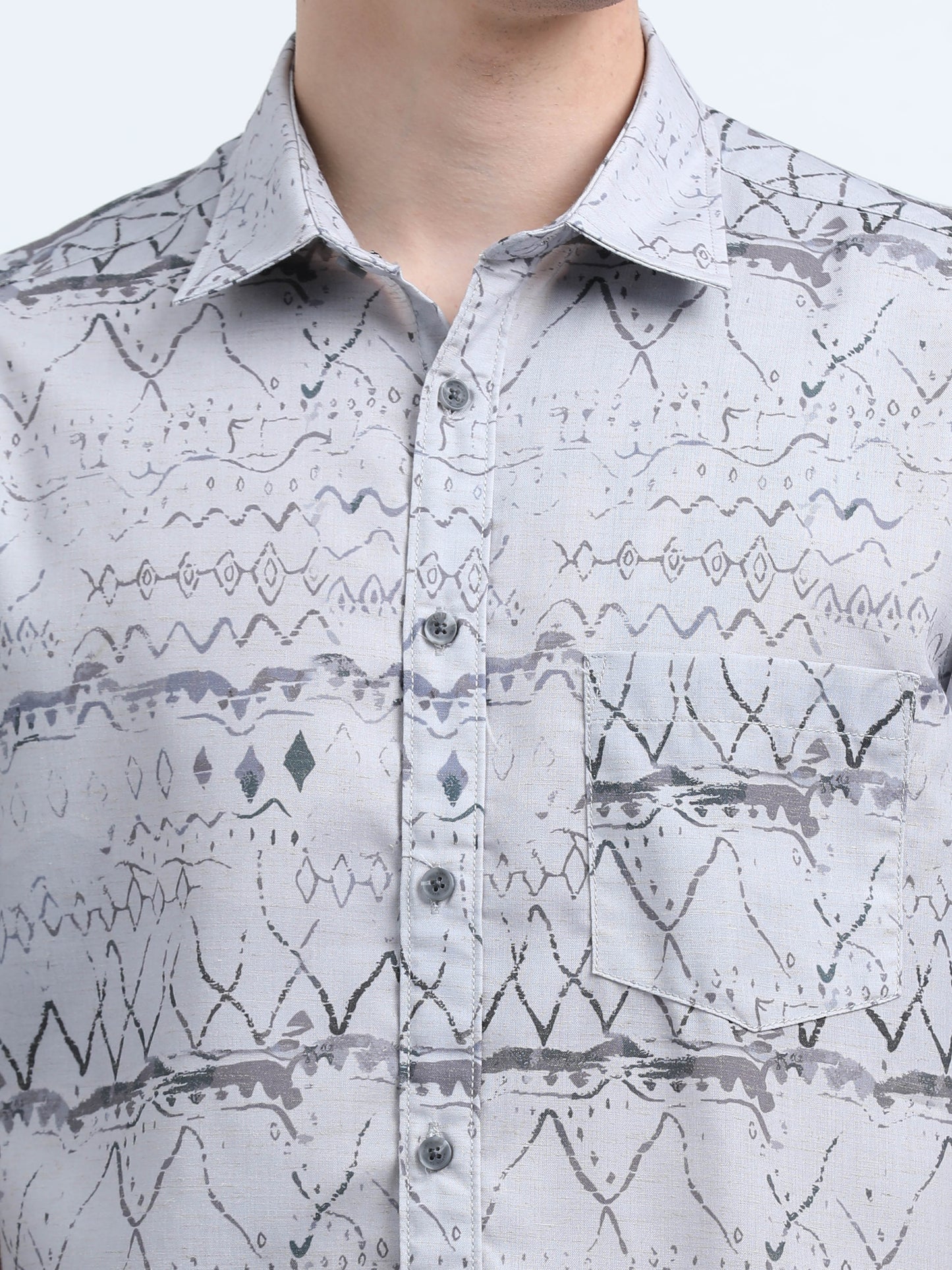 Martin Smith Men’s Regular Fit Linen Half Sleeves Casual Shirt