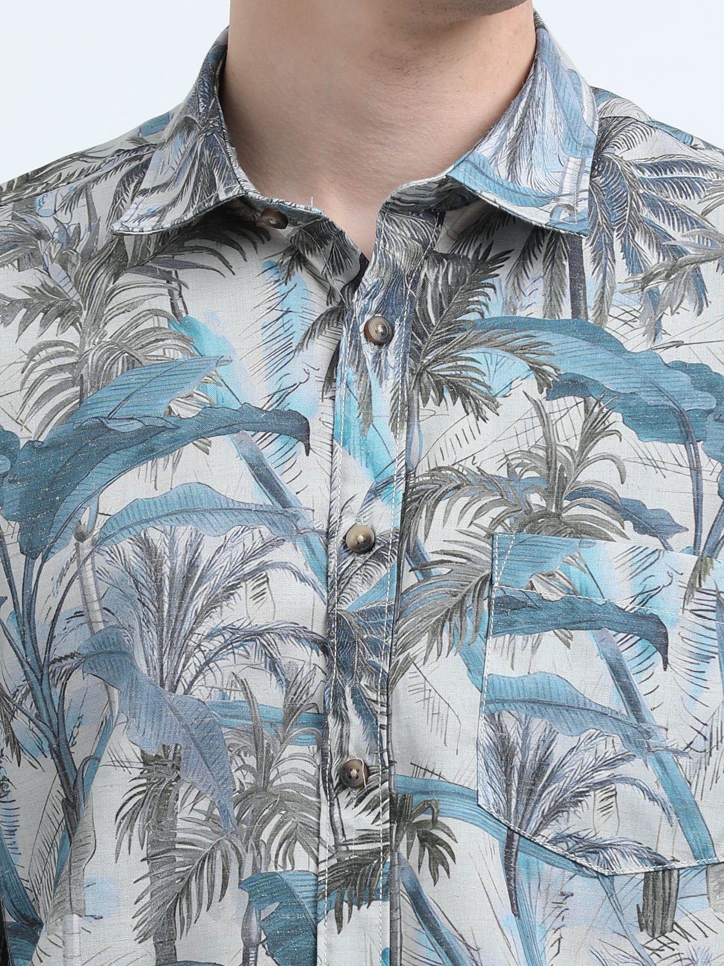 Martin Smith Men’s Regular Fit Linen Half Sleeves Casual Shirt