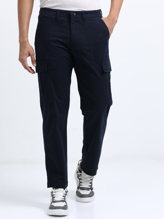 Classic Straight Cargo Pants – Navy