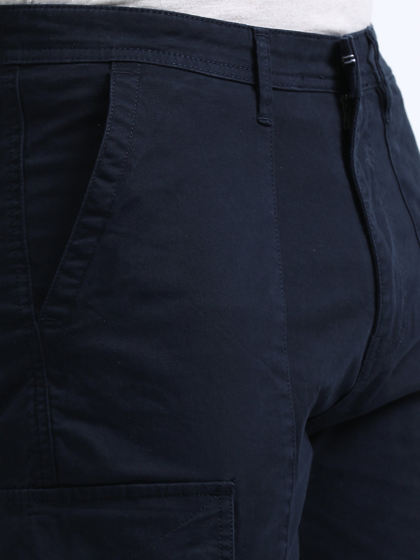 Classic Straight Cargo Pants – Navy