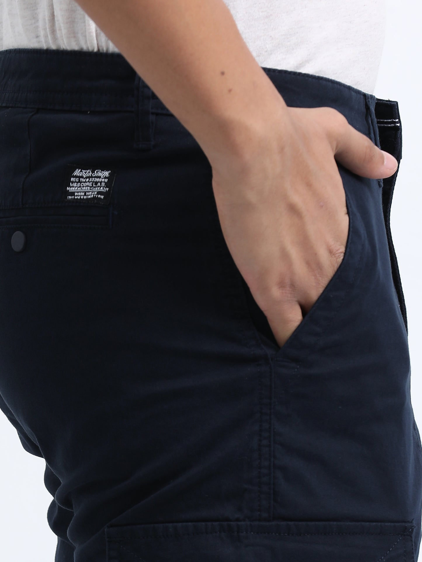 Classic Straight Cargo Pants – Navy
