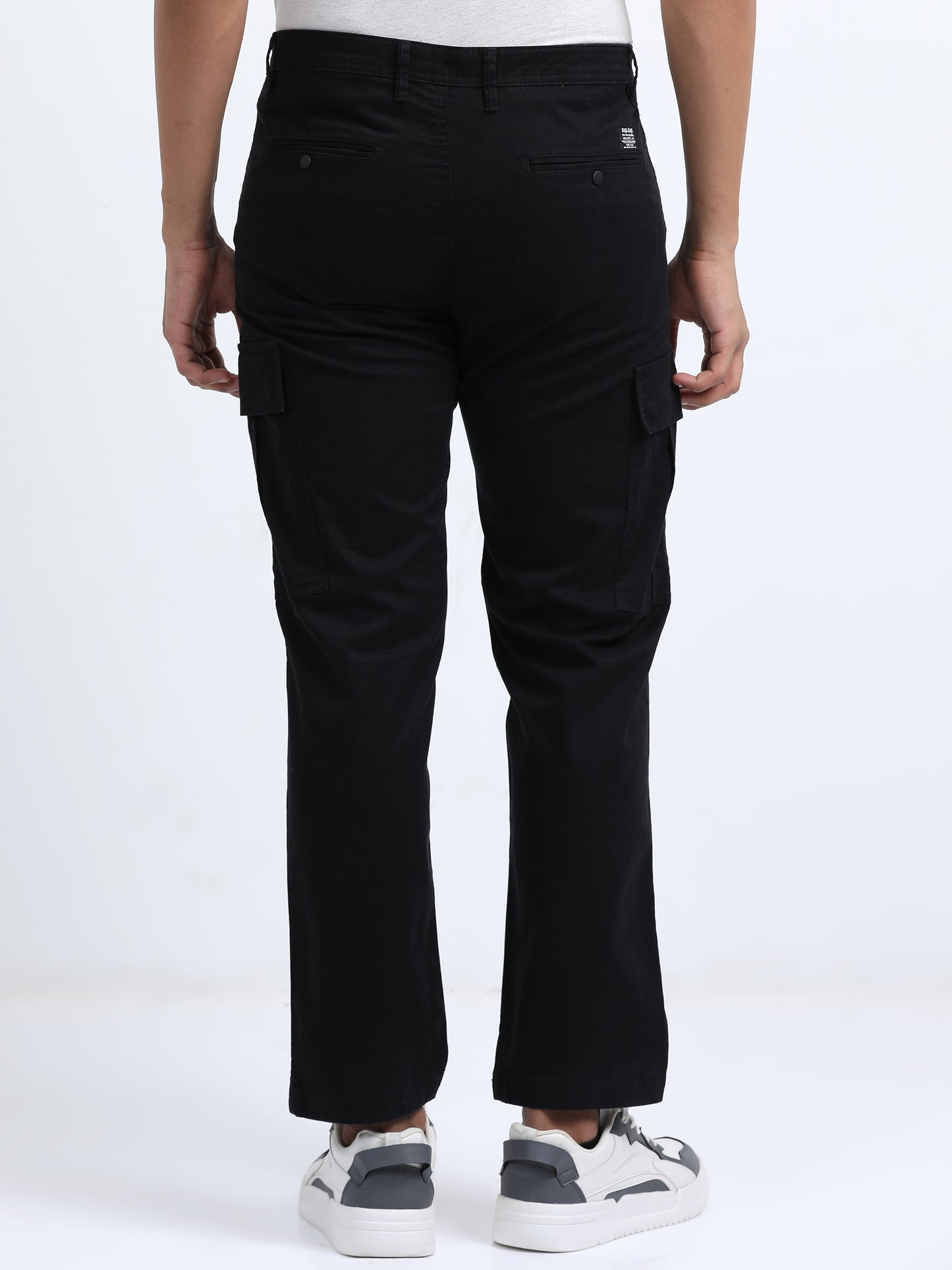 Classic Straight Cargo Pants – Black