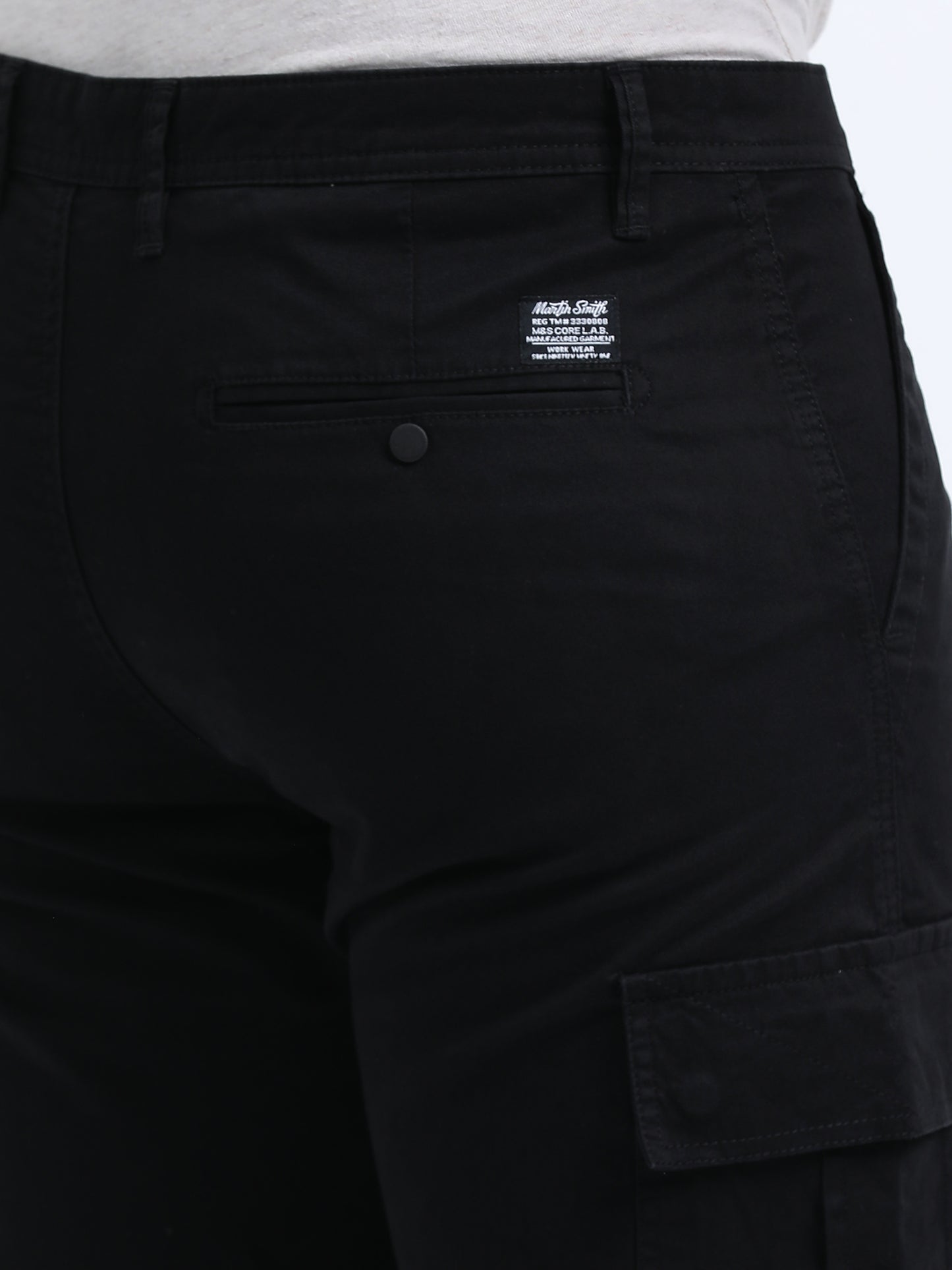 Classic Straight Cargo Pants – Black