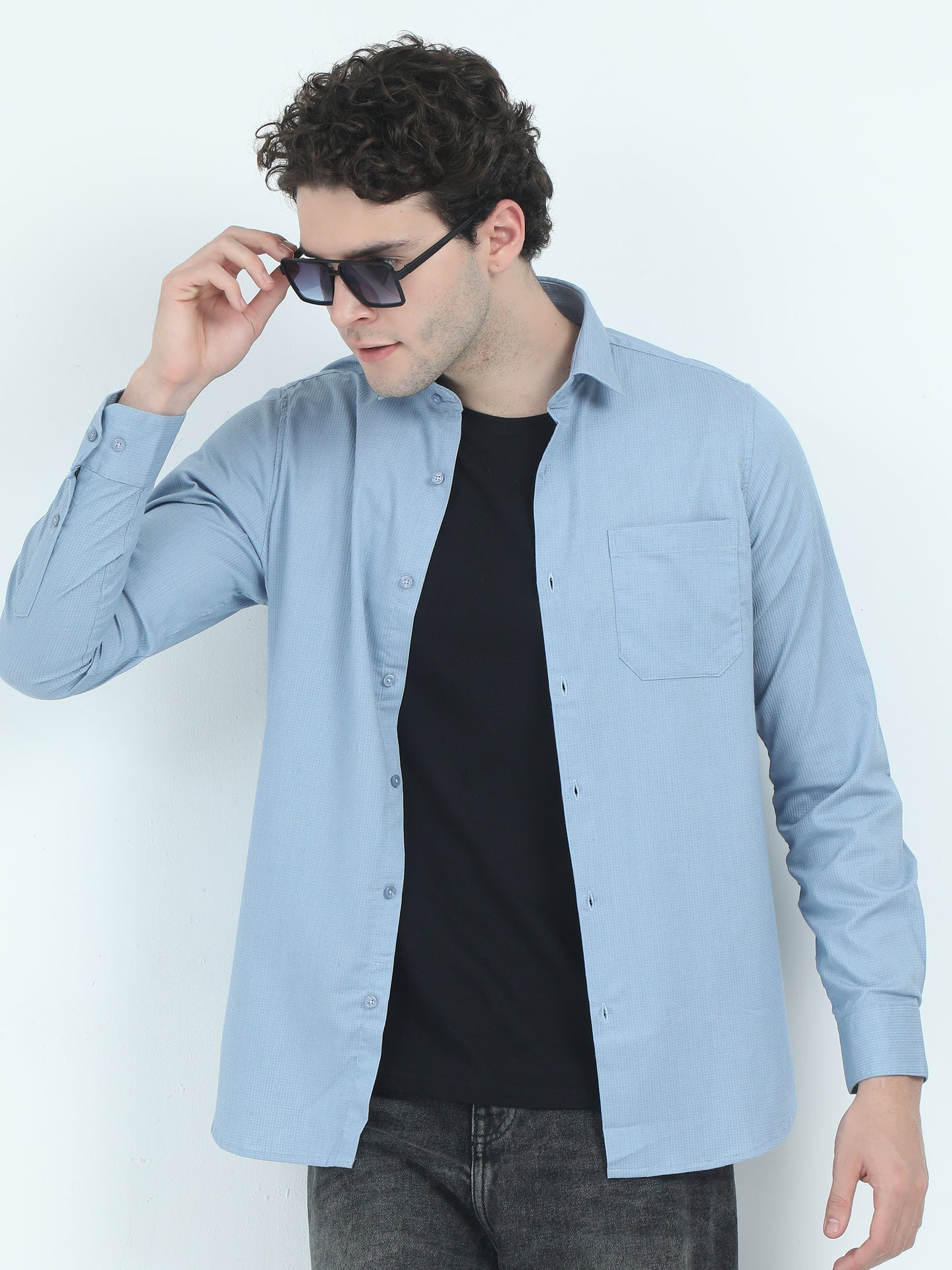 Event Blue Solid Shirt