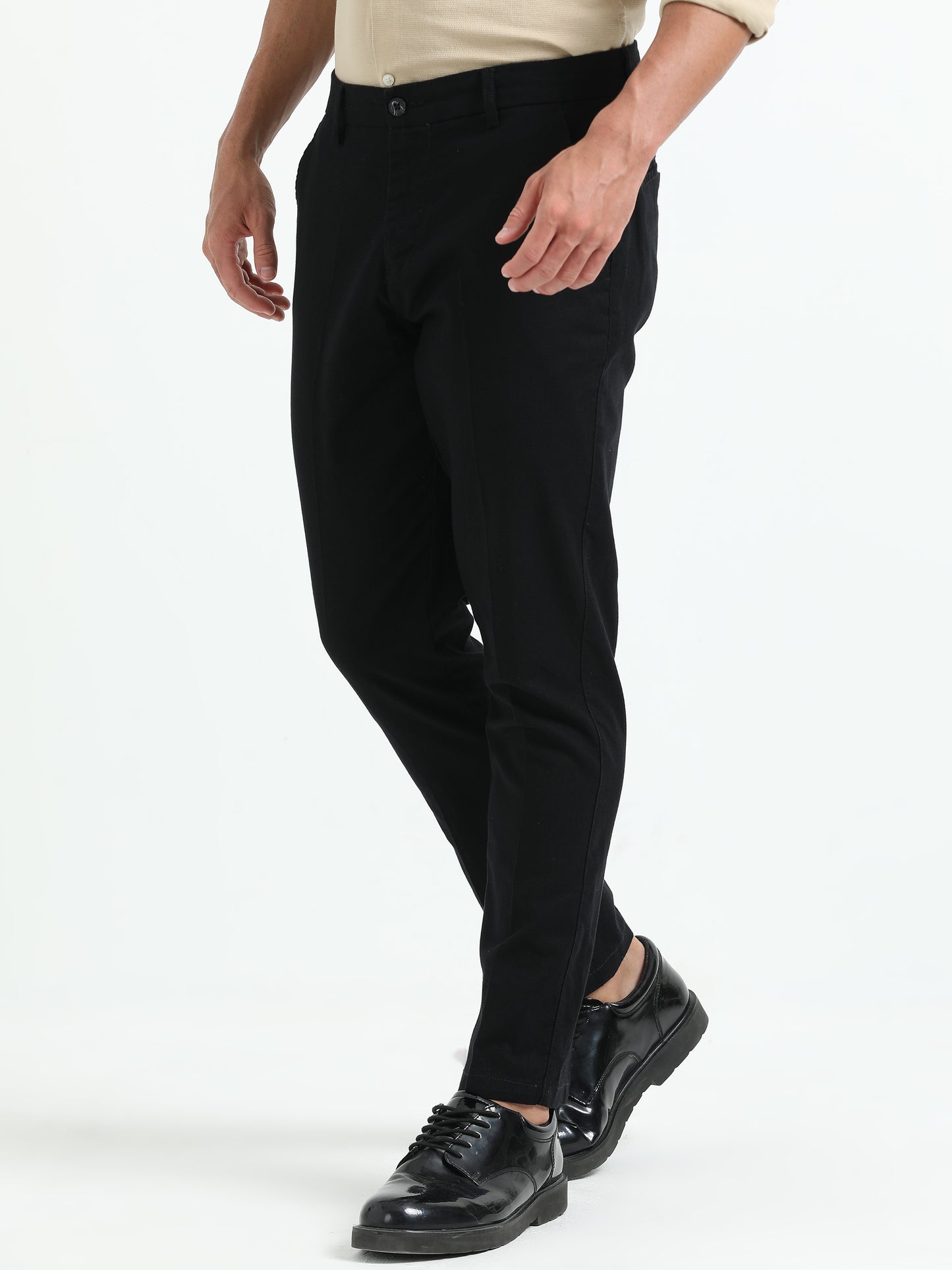 Black Linen Formal Trousers