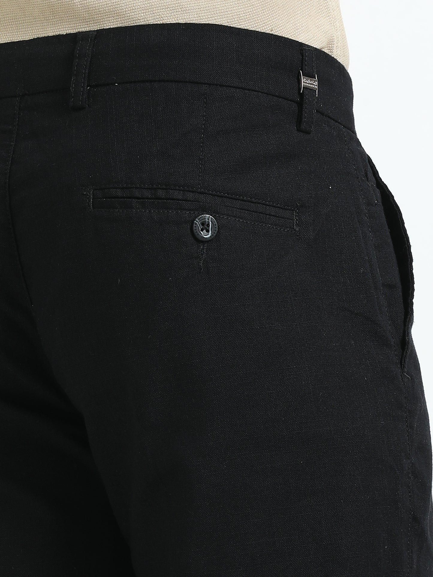 Black Linen Formal Trousers
