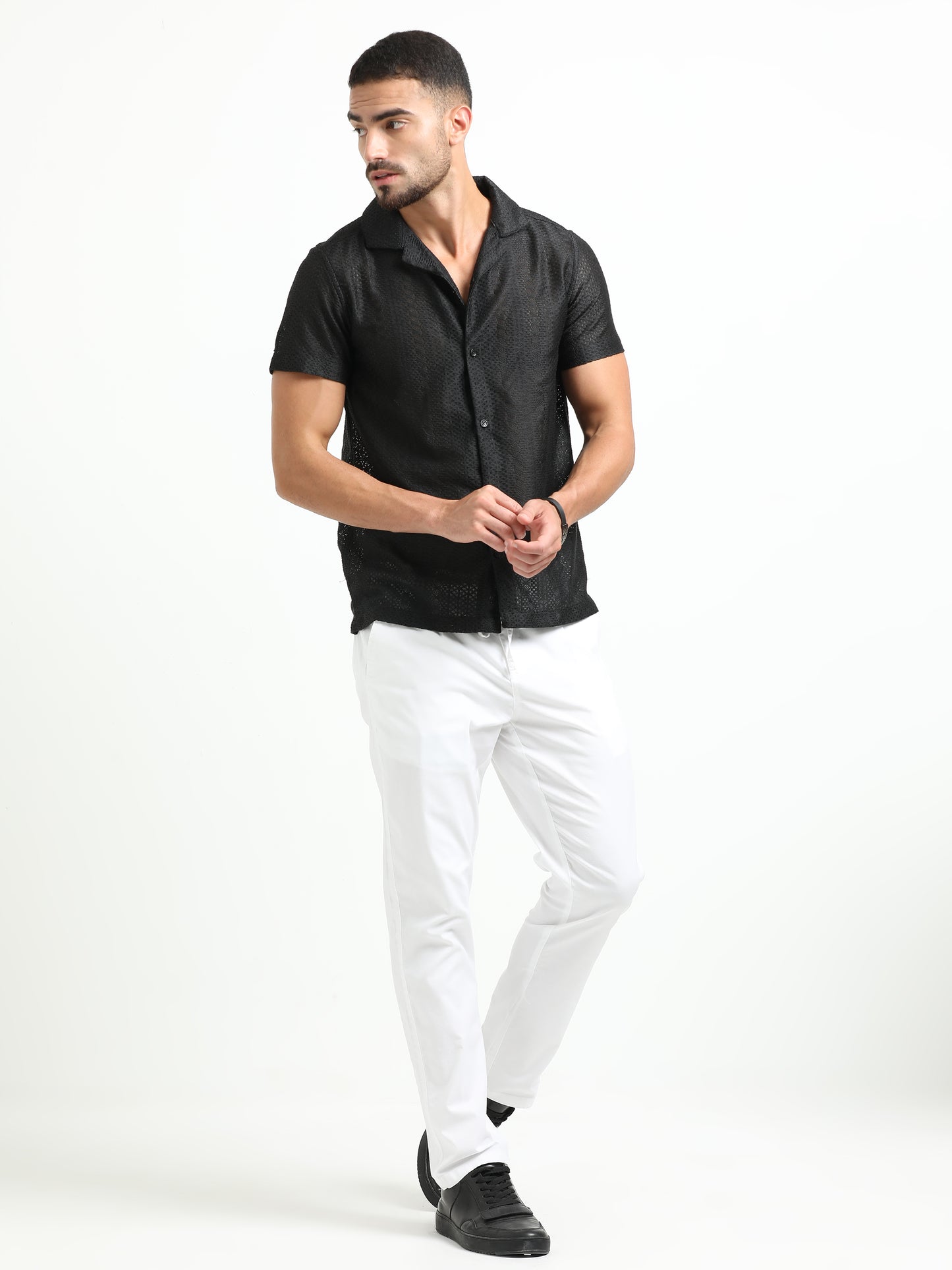 White relaxed Trousers