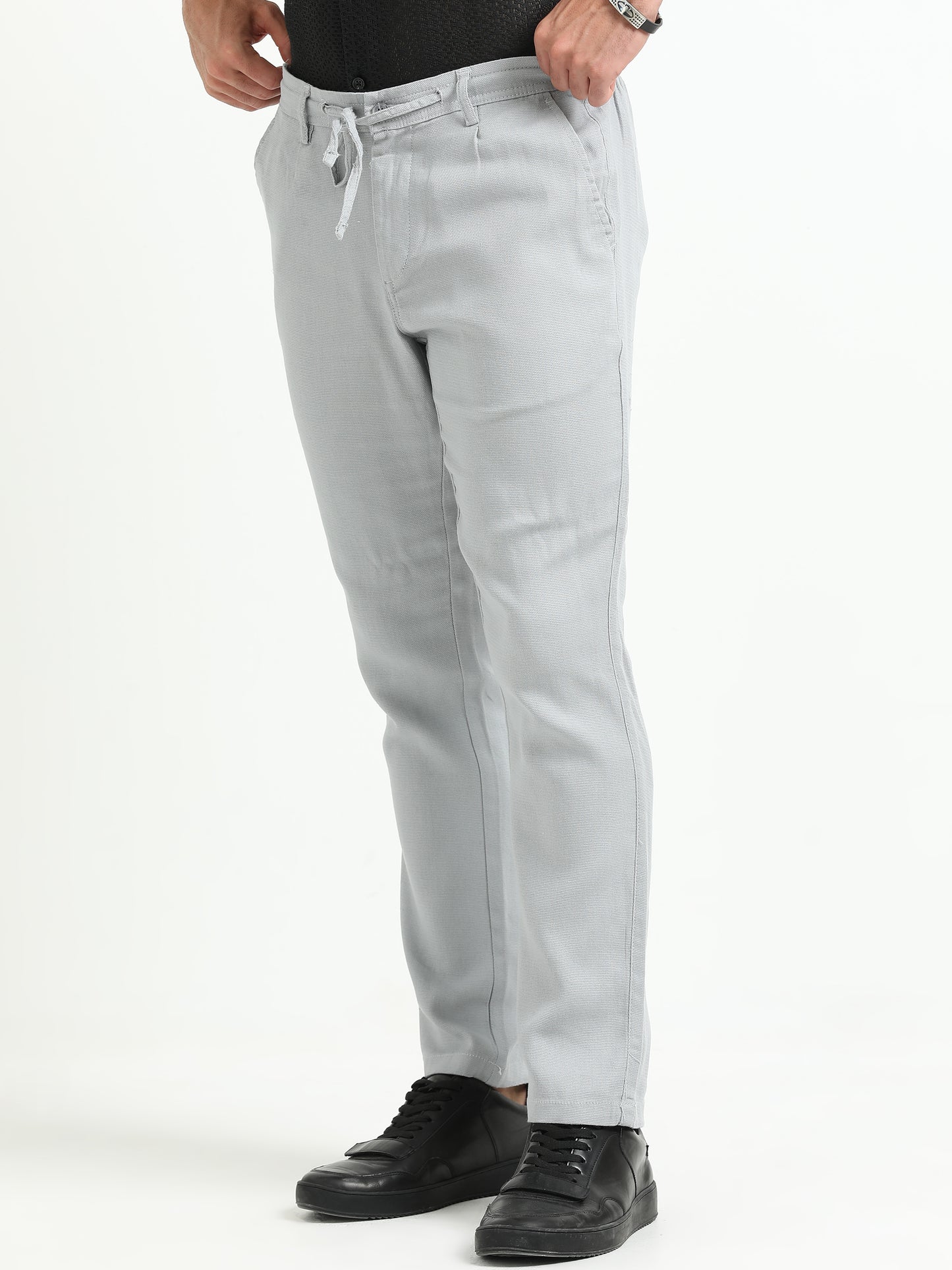 L-Grey relaxed Trousers