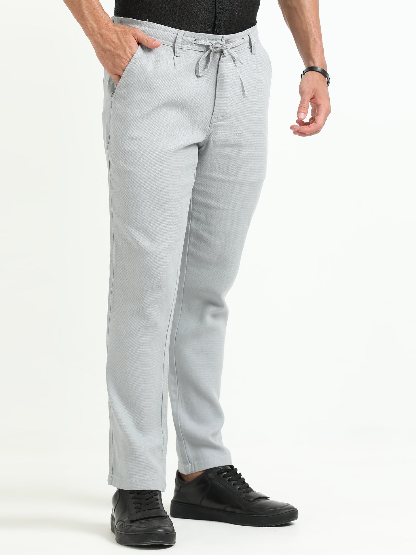 L-Grey relaxed Trousers