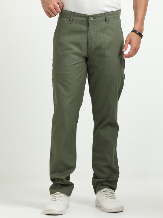 Olive Cotton Trousers