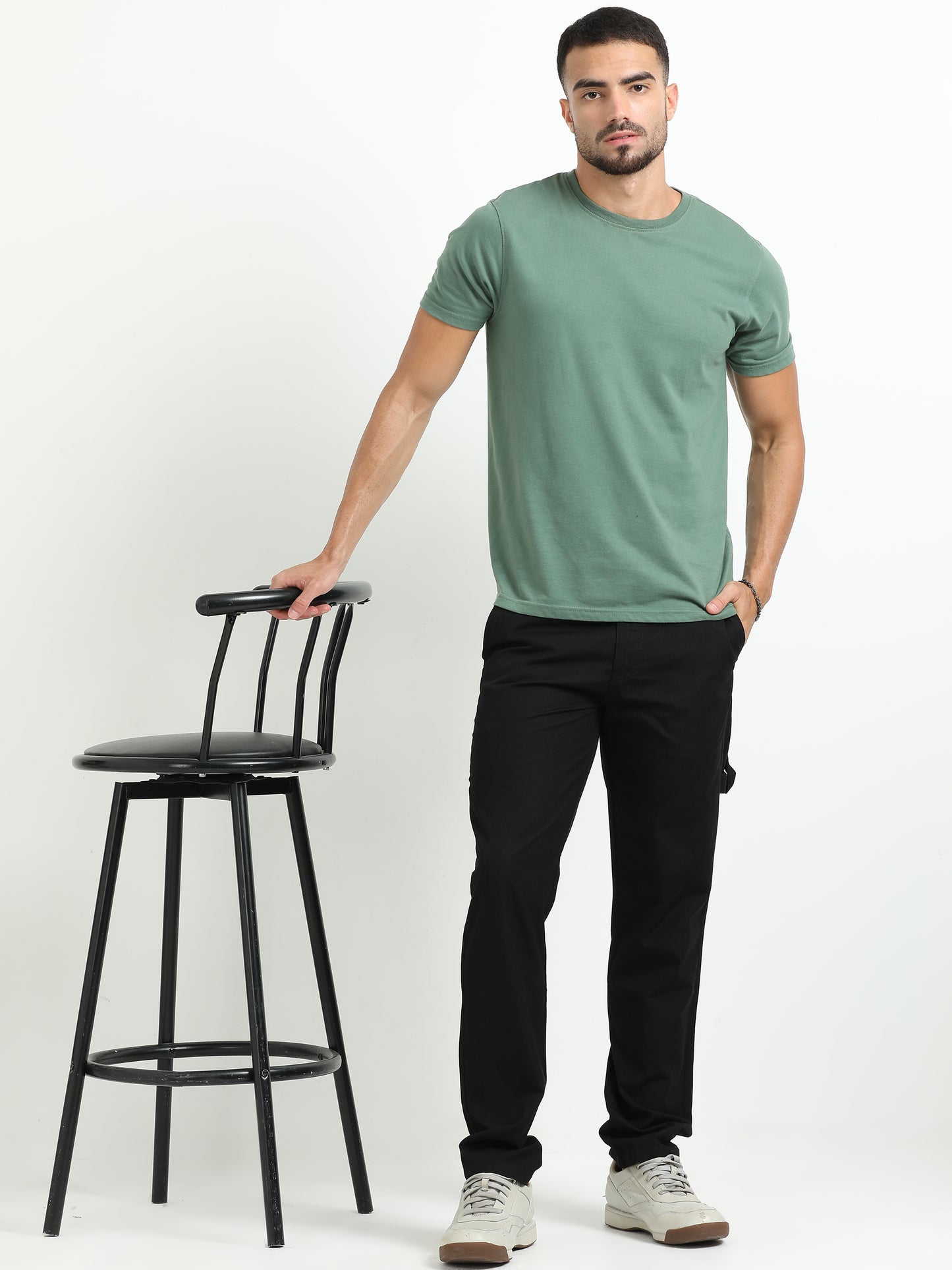 Black Cotton Trousers