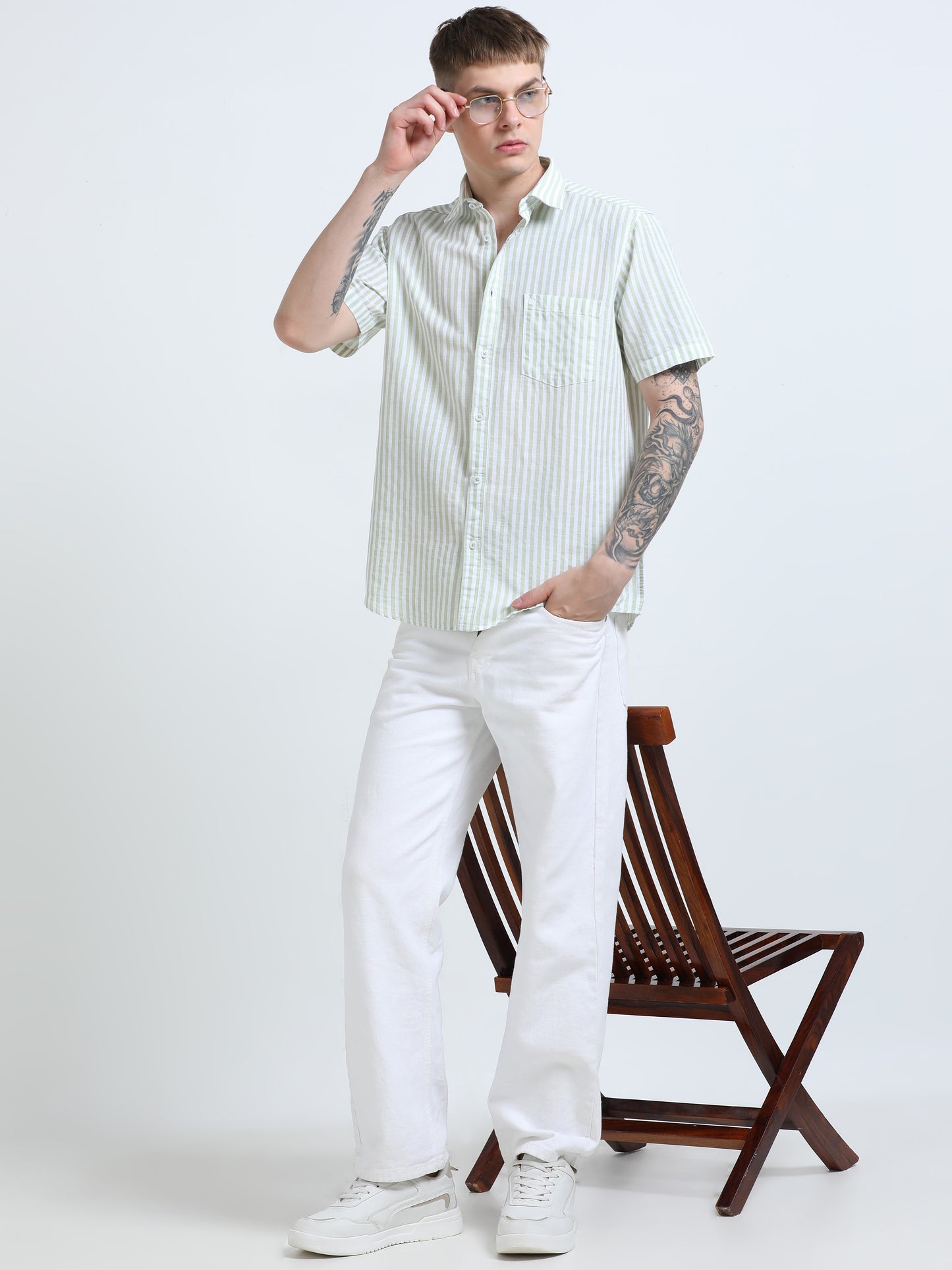 Martin Smith Men’s Regular Fit Cotton Half Sleeves Casual Shirt