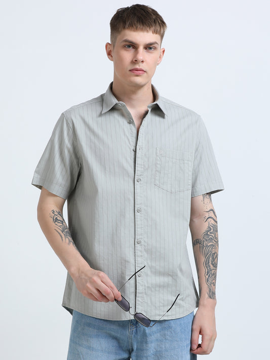 Martin Smith Men’s Regular Fit Cotton Half Sleeves Casual Shirt