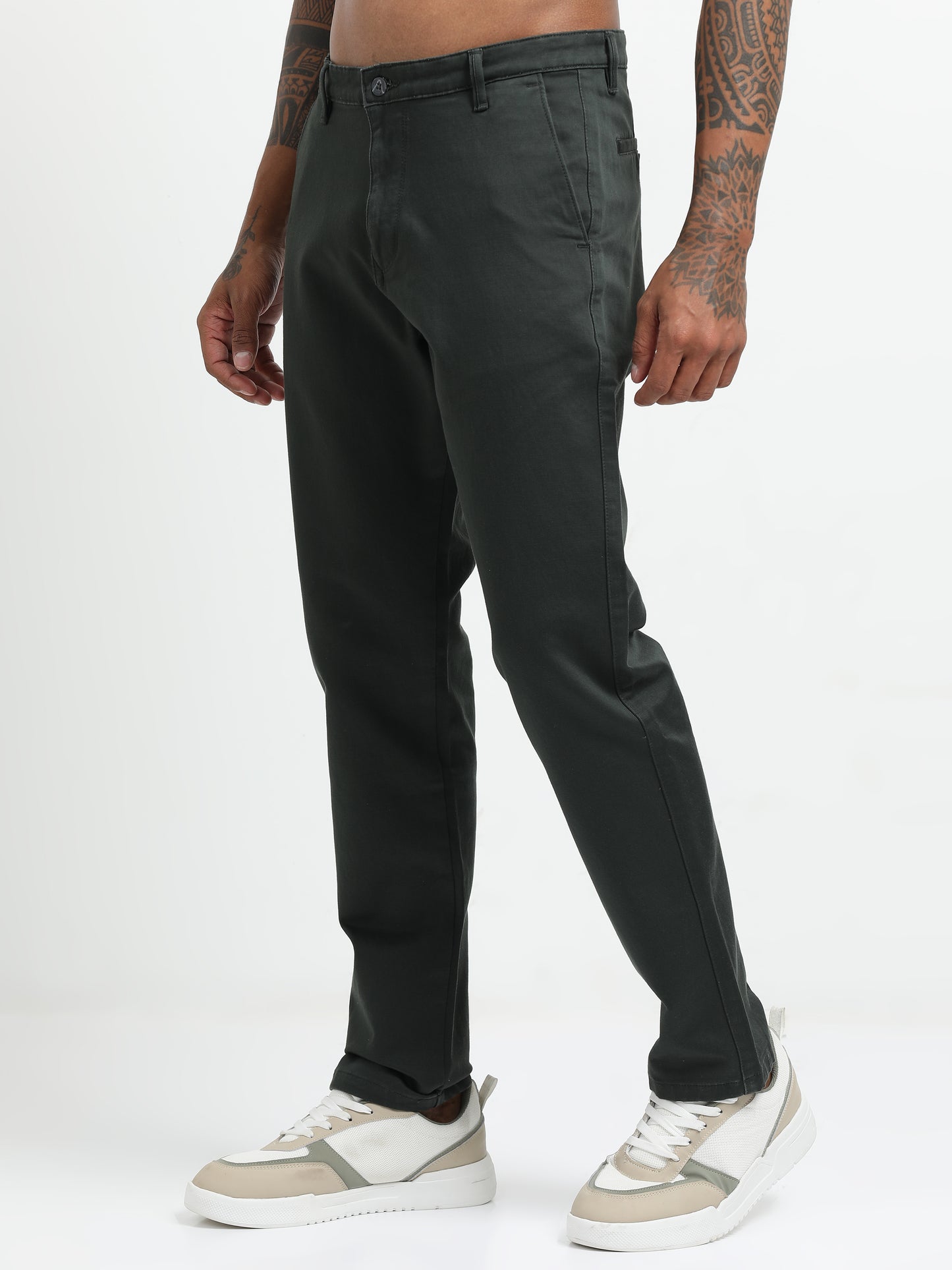 Relaxed Fit Trouser - Olive Green