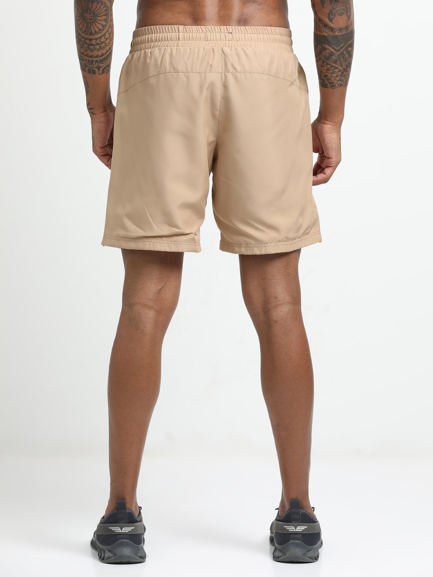 Beige Victory Sports Shorts