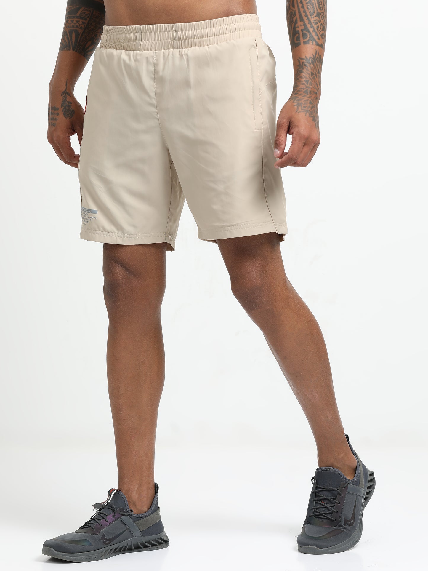 Cream Victory Sports Shorts