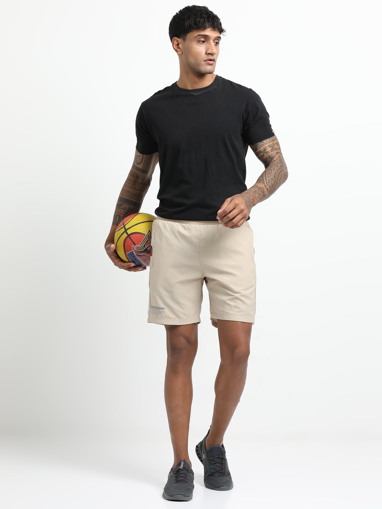 Cream Victory Sports Shorts