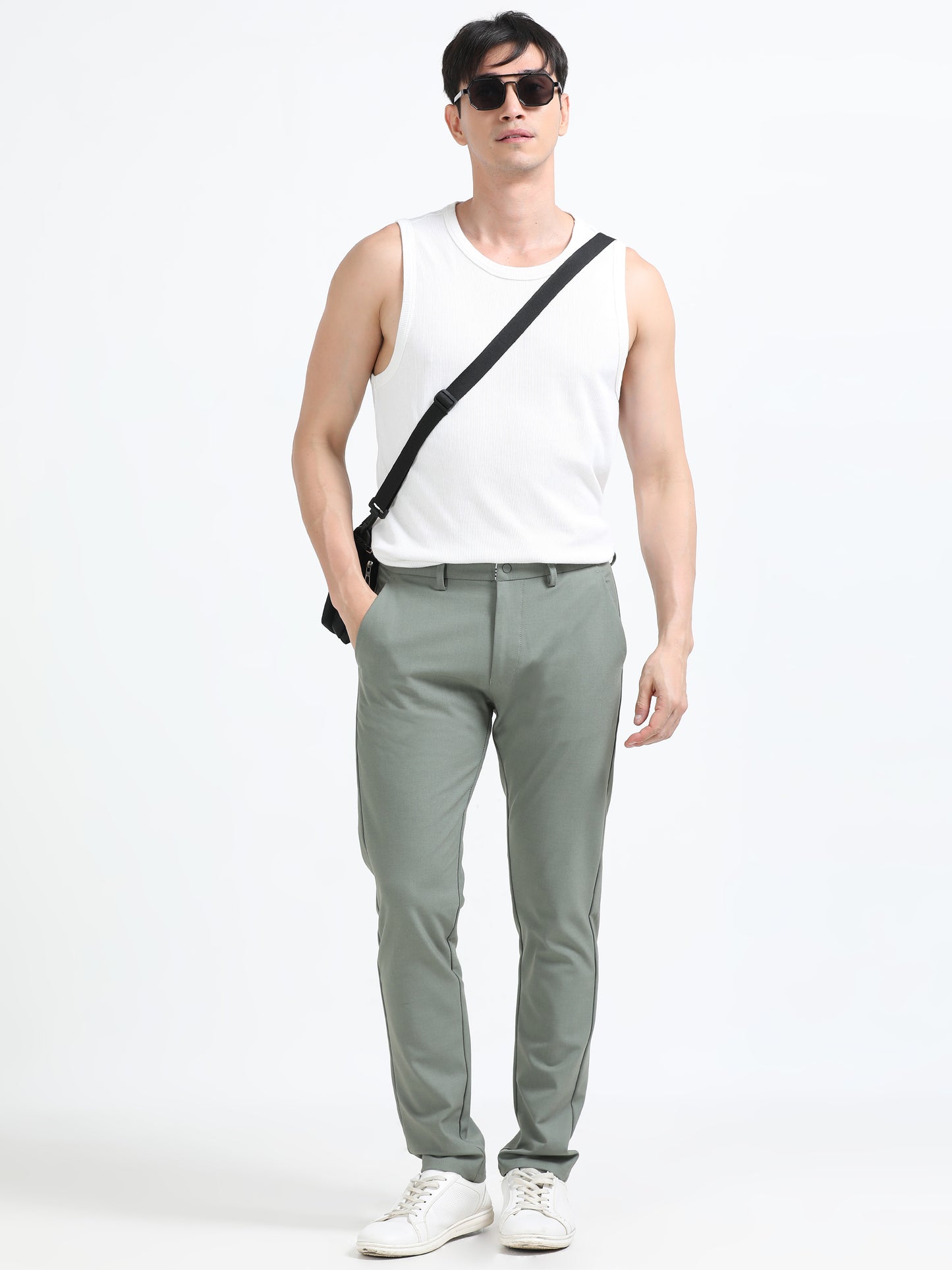 L Grey Traveller Pant