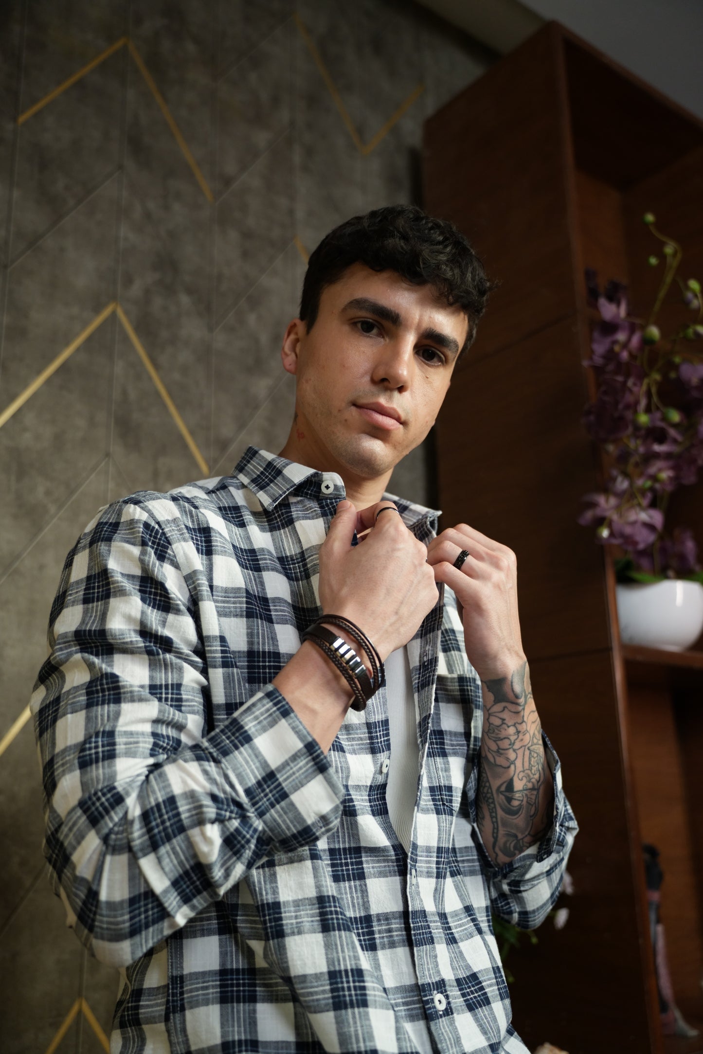 Linen Checkered Shirt