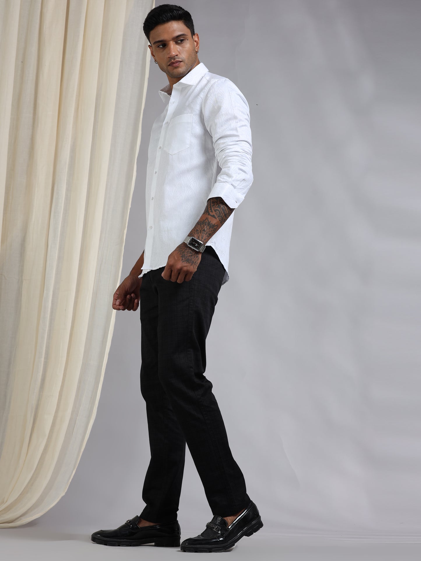 Designer Detailing Charcoal Trouser