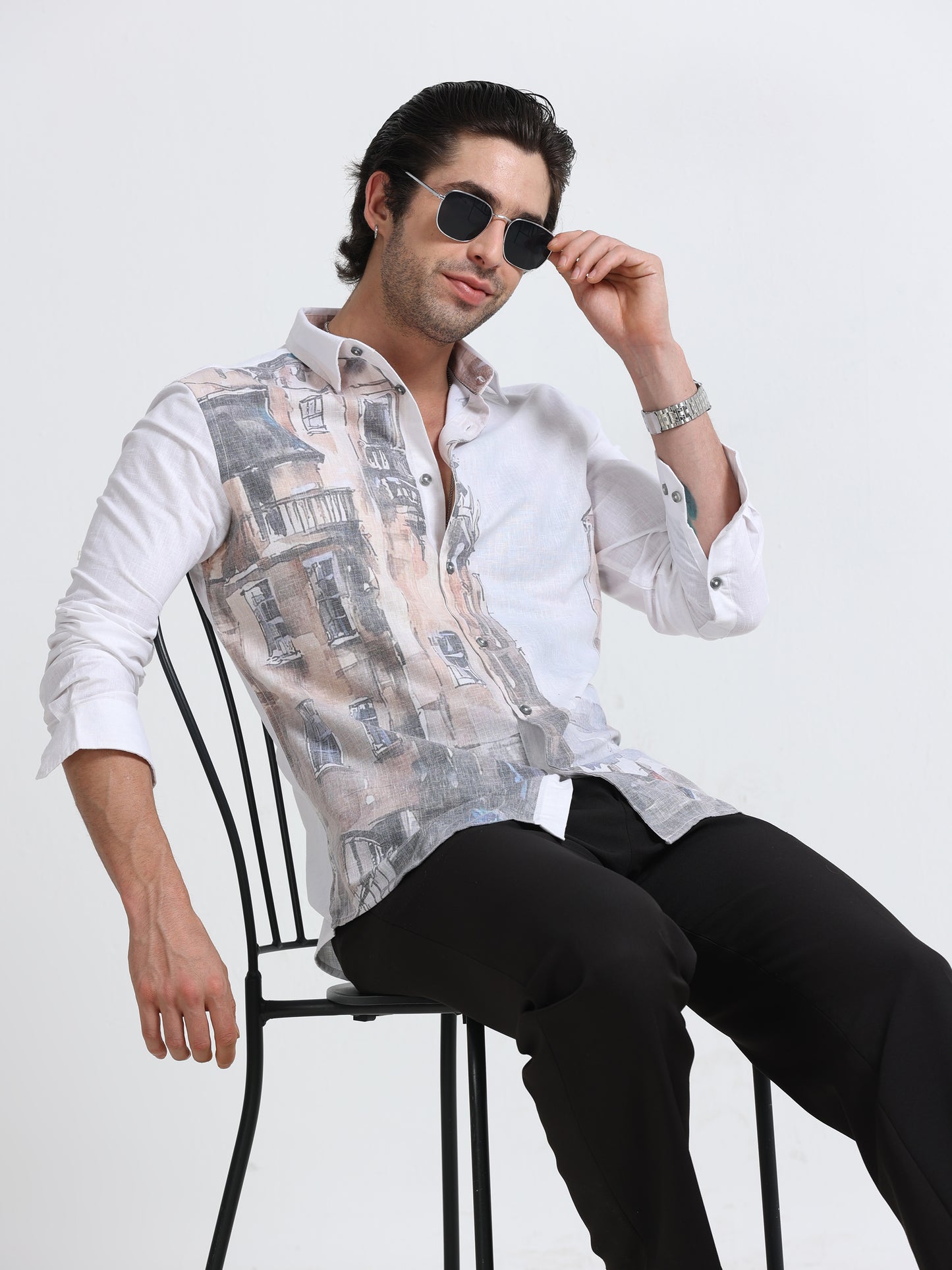 Vintage Boulevard Print Shirt