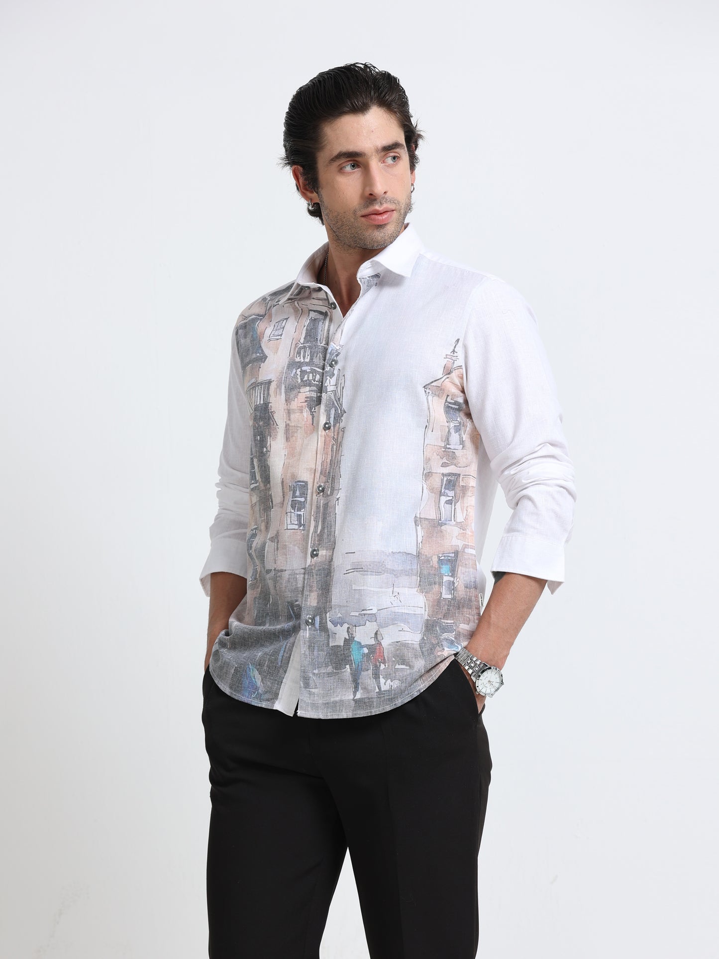 Vintage Boulevard Print Shirt