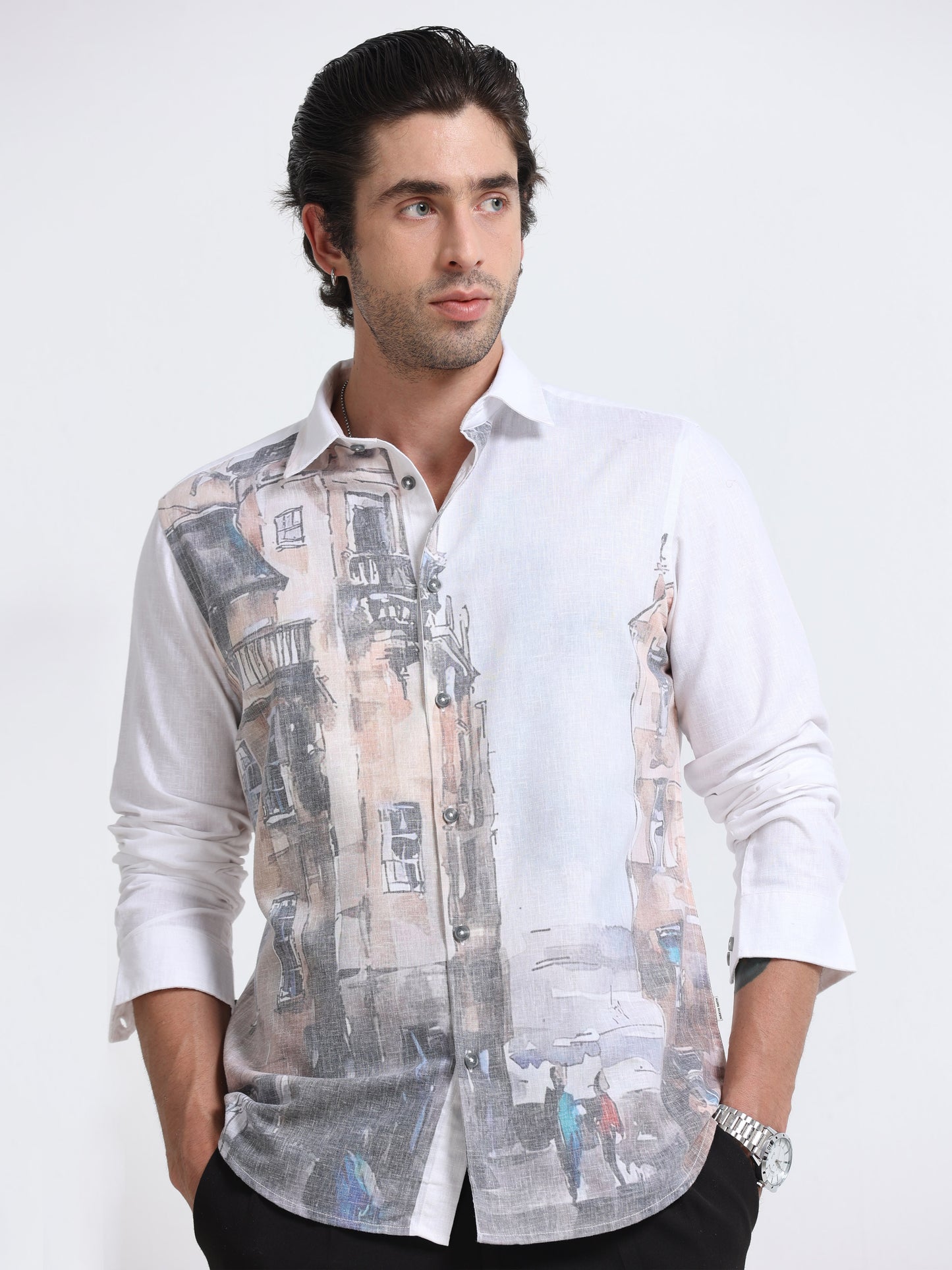 Vintage Boulevard Print Shirt