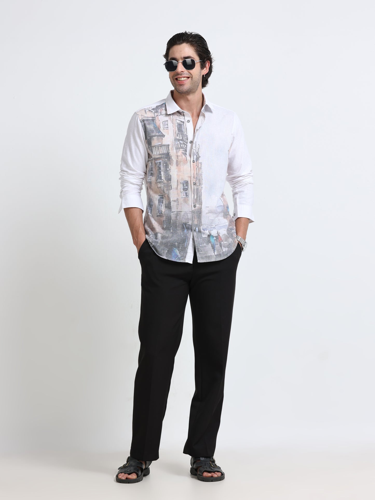 Vintage Boulevard Print Shirt
