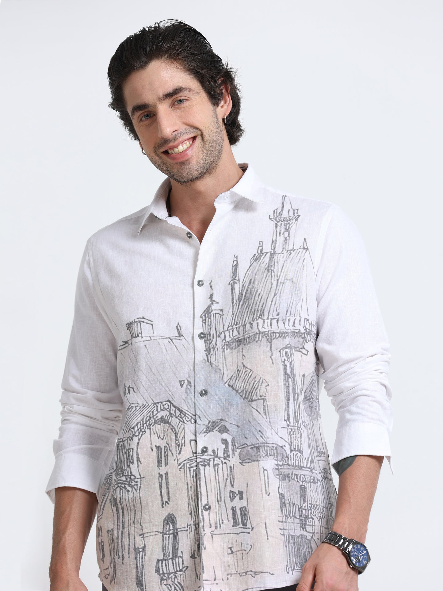 Monochrome Cathedral Art Shirt