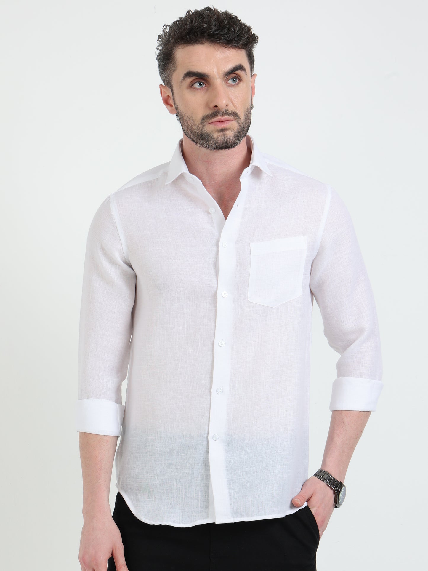 White Solid Shirt