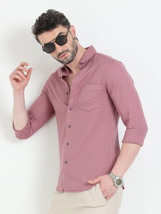 Dusky Pink Casal Solid Shirt
