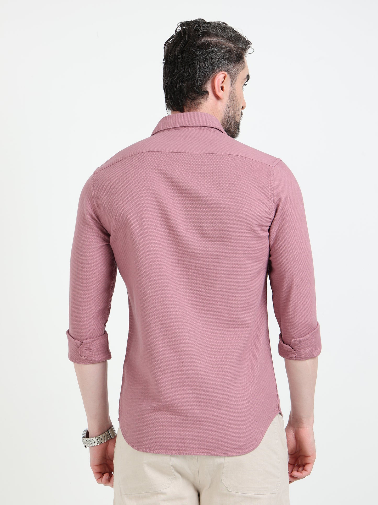 Dusky Pink Casal Solid Shirt