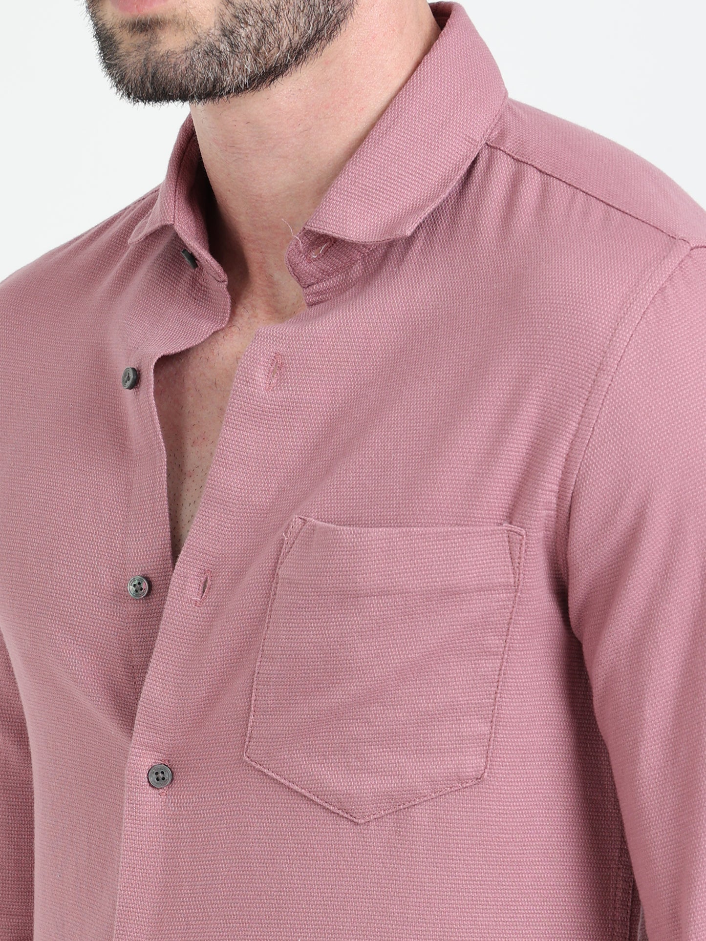 Dusky Pink Casal Solid Shirt