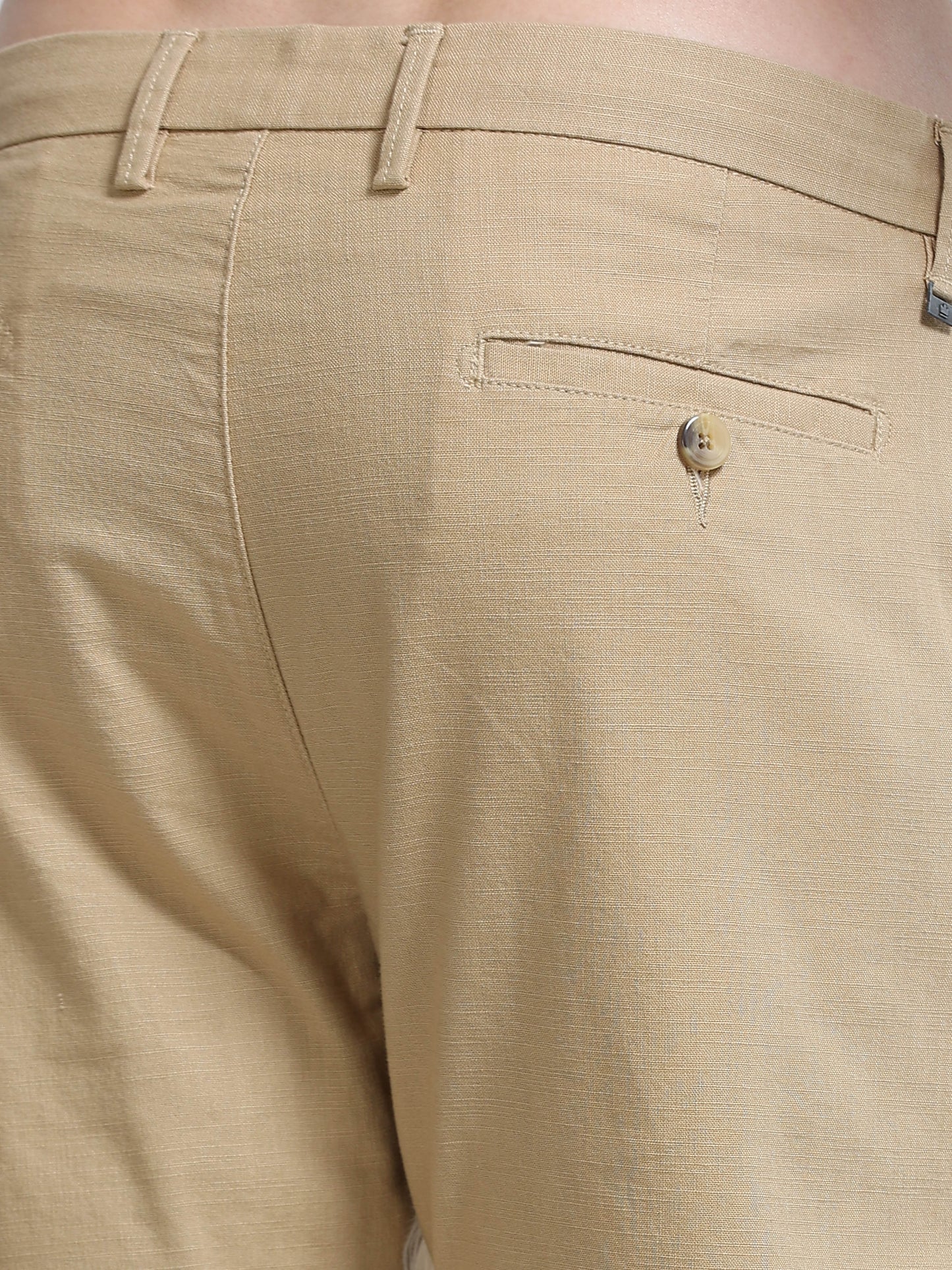 Raw Linen Pants - Beige